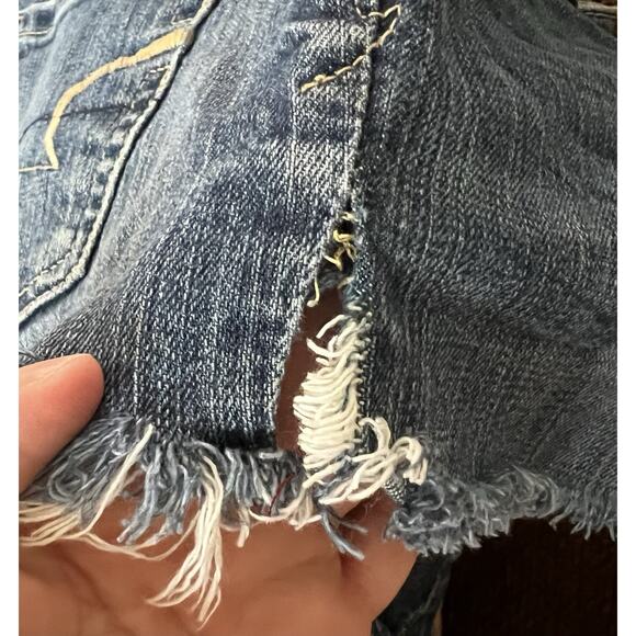 American Eagle Short Size 4 Blue Cutoff Hipster 28x2 - Picture 5 of 5